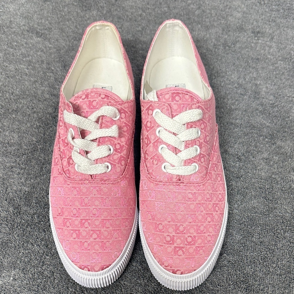 Liz Claiborne Pink Lace-Up Sneakers